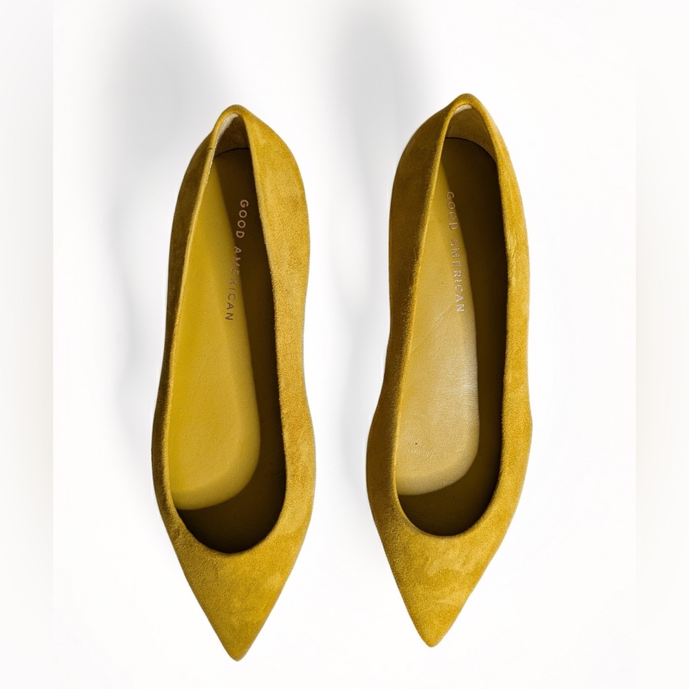 Good American Suede Pointy Toe Flats Size 5 - Picture 1 of 1